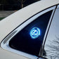 Oppladbart LED-bilmerke – med neonlyseffekt