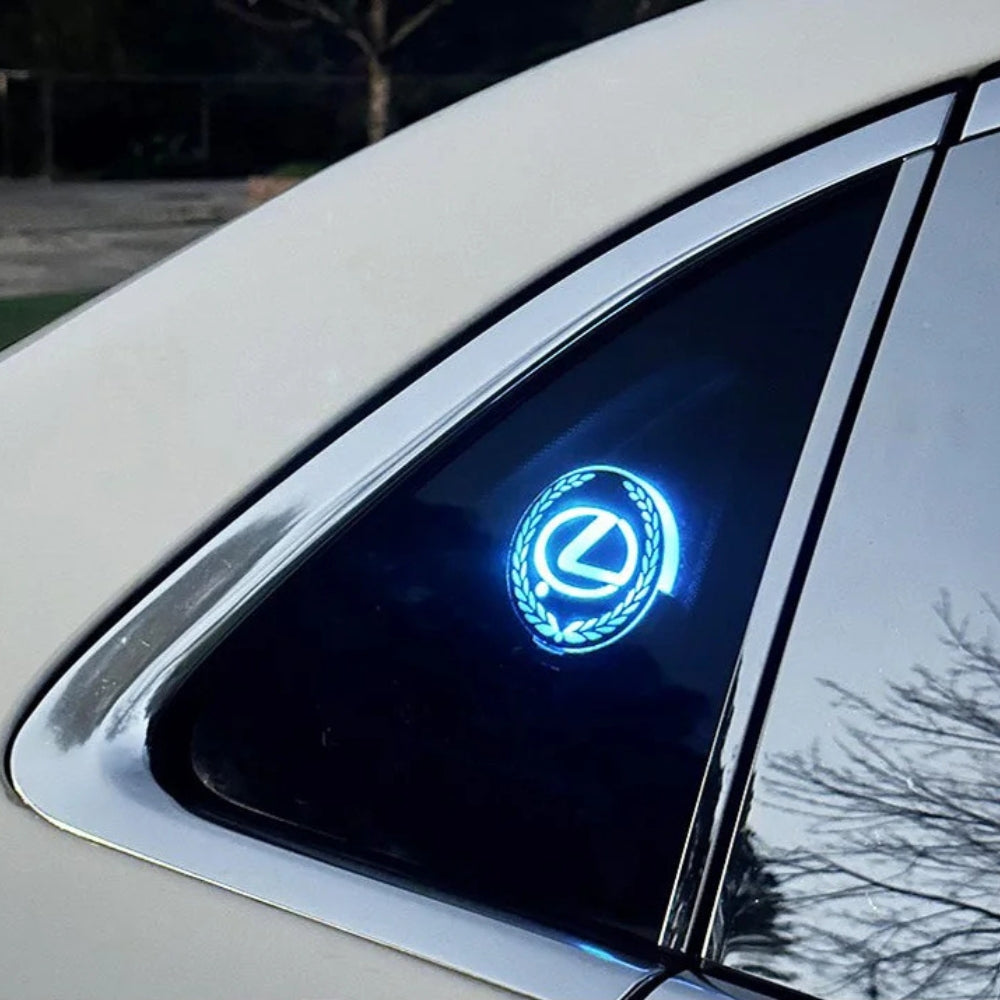 Oppladbart LED-bilmerke – med neonlyseffekt