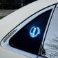 Oppladbart LED-bilmerke – med neonlyseffekt