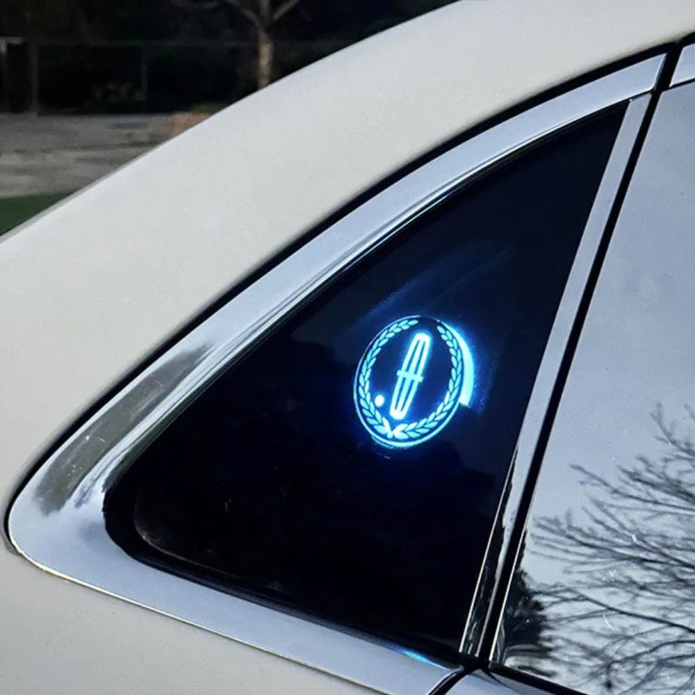 Oppladbart LED-bilmerke – med neonlyseffekt