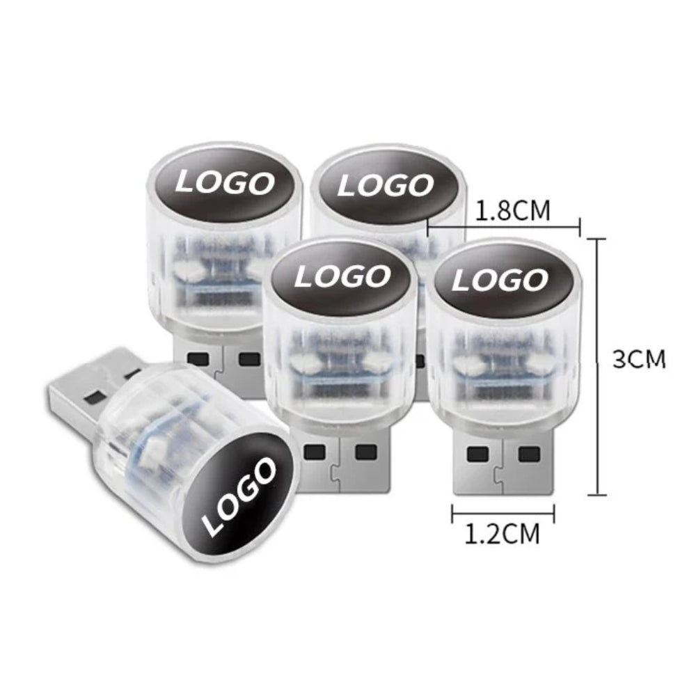 Dekorativt mini-USB-LED-lys til bilinteriøret