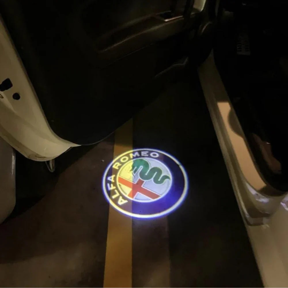 LED-projektor for bildører – enkel montering (2 stk.)