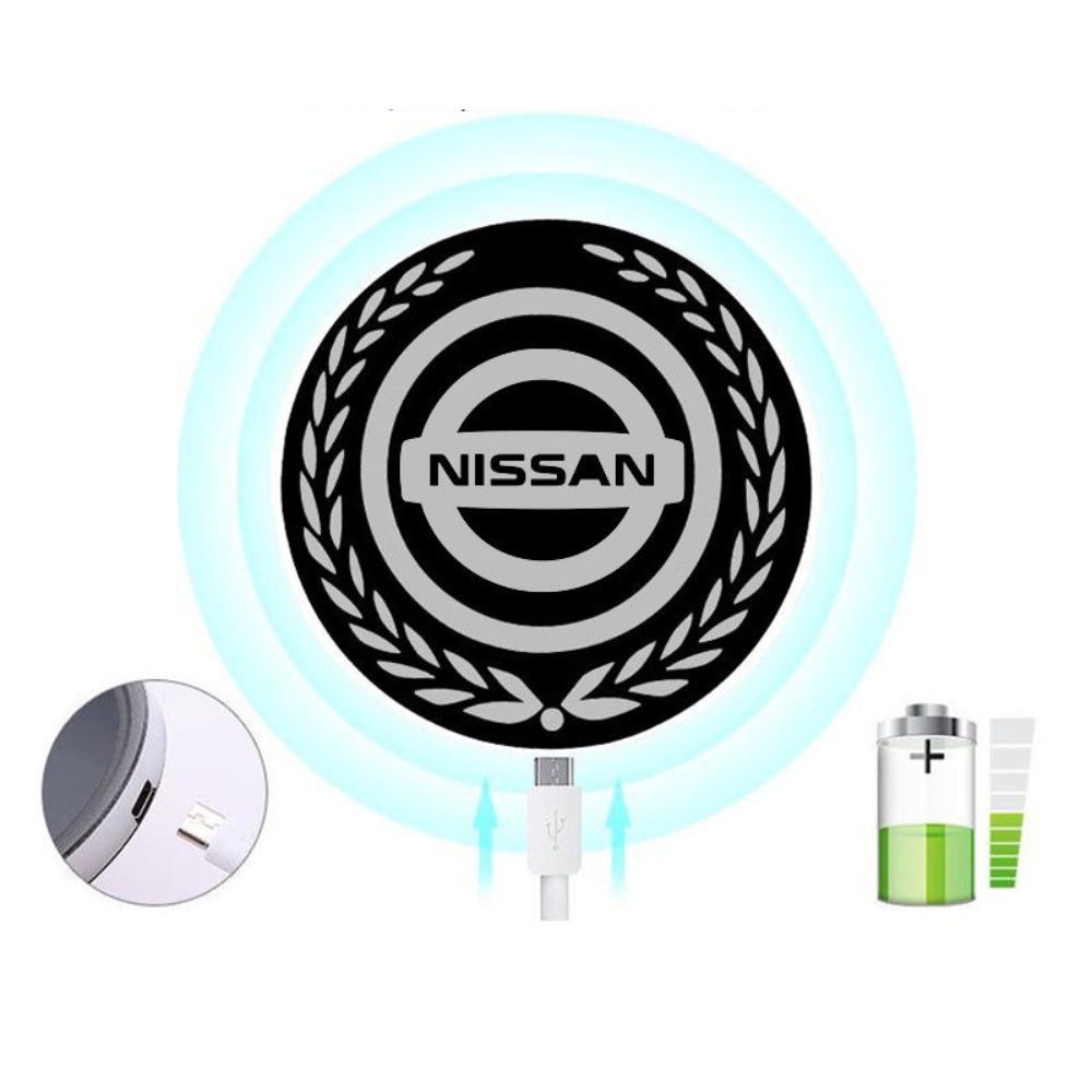 Oppladbart LED-bilmerke – med neonlyseffekt